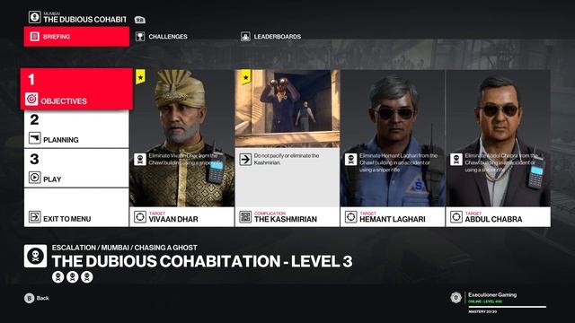 Hitman 2: Mumbai - Escalation Contract - The Dubious Cohabitation Level 1-3 - Silent Assassin