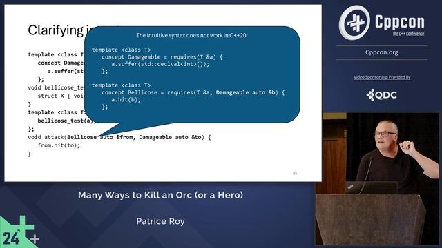 C++ Game Development - Many Ways to Kill an Orc (or a Hero) - Patrice Roy - CppCon 2024 смотреть онлайн