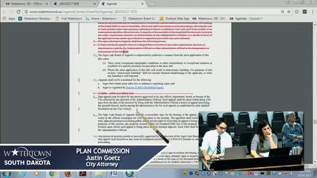 BOA & Plan Commission Meeting 08 10 2017 смотреть онлайн