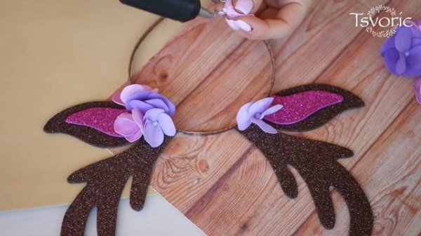 Ободок оленёнка из фоамирана DIY Tsvoric