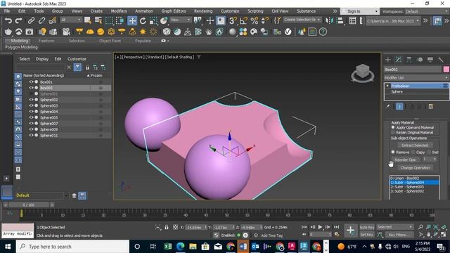 3ds Max 2023 Modeling: Boolean & ProBoolean