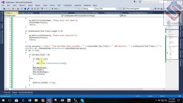 Student Attendance by Barcode Reader Part 51 Login Form in C# C Sharp смотреть онлайн