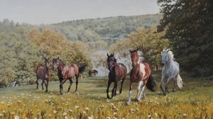 "Кони, кони - вы сказка и песня!" Художник Алексей Адамов (Alexey Adamov).