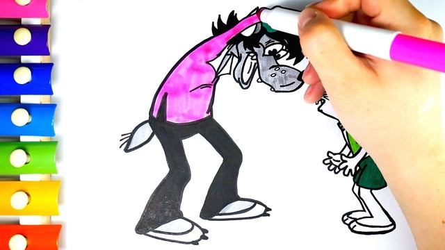 Ну Погоди! Мультик - Видео Раскраска для Детей | Учим цвета и Раскрашиваем Волка и Зайца смотреть онлайн