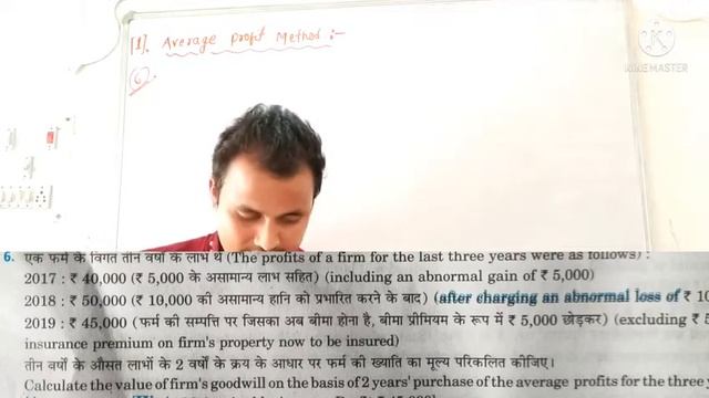 Goodwill- Average Profit Methods// Simple & Weighted Average Profit...part-3