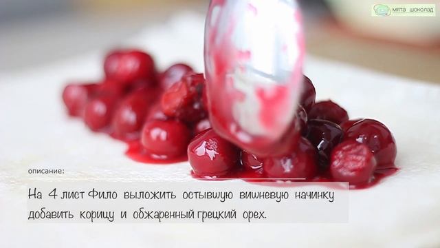 ШТРУДЕЛЬ С ВИШНЕЙ┃тесто FILLO смотреть онлайн