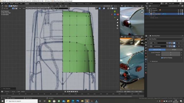 Blender Tutorial Car Modelling of a Volvo P1800 Ep 16 Shaping the Rear of the Car смотреть онлайн