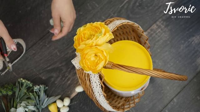 Beautiful Decoration Of The Easter Basket / Красивый декор Пасхальной корзины / DIY TSVORIC