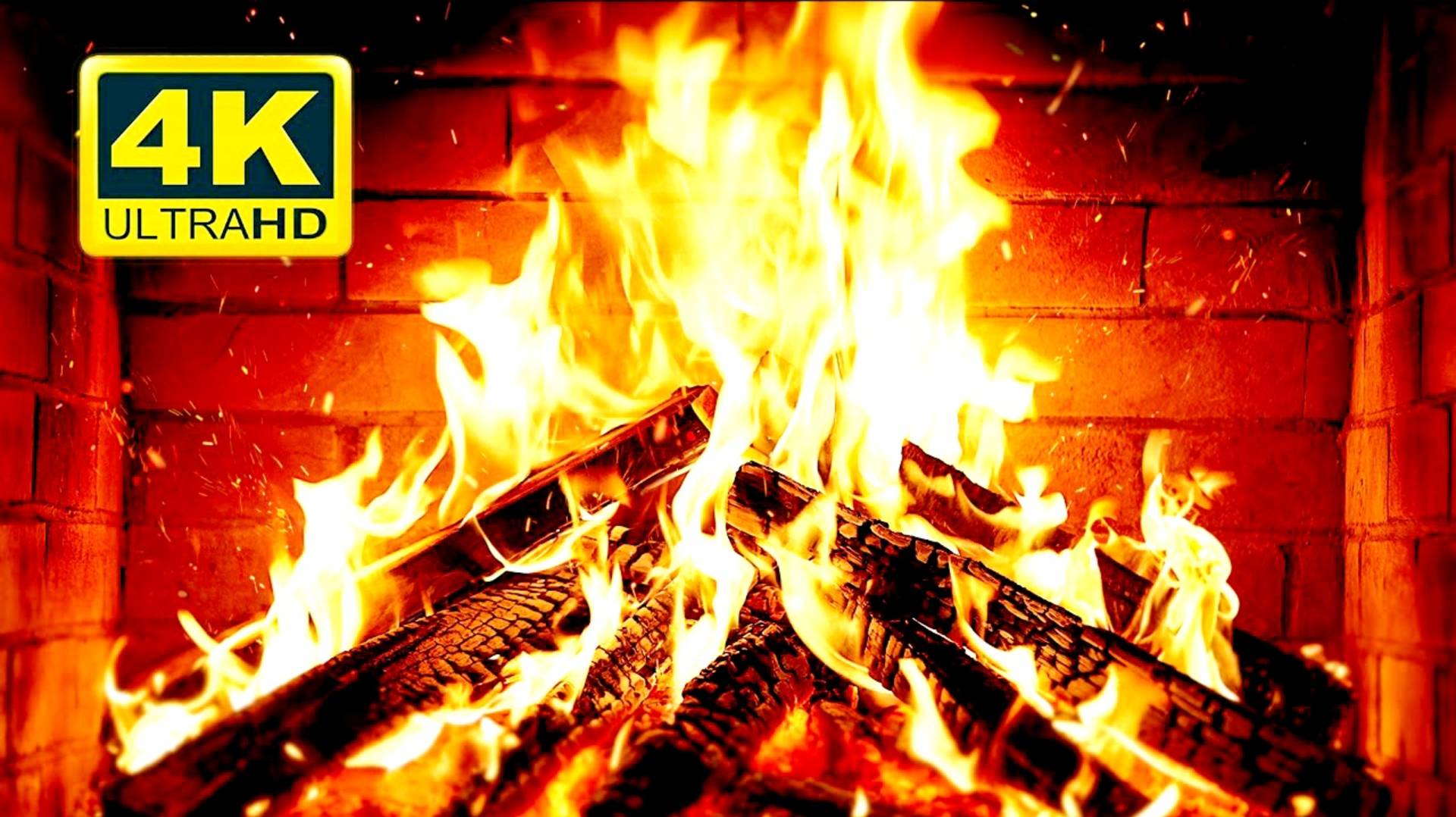 Камин 4К | Fireplace 4K | Звуки камина | Треск огня звуки для сна смотреть онлайн