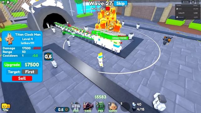 ЛОТКОВ играет в TOILET TOWER DEFENCE в РОБЛОКС! смотреть онлайн