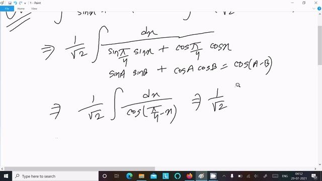 Evaluate the integral : ∫ dx/(sinx + cosx) смотреть онлайн