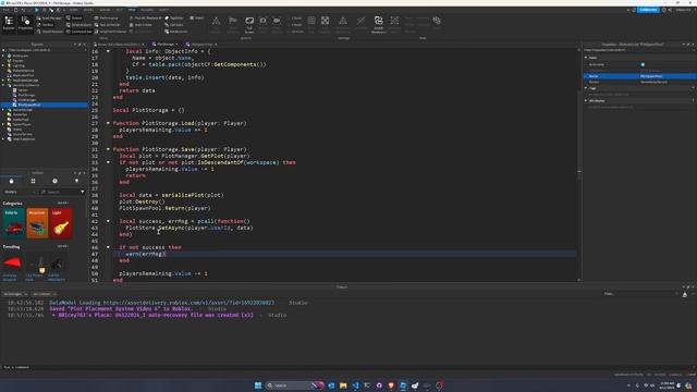 How to create a Plot Placement System in Roblox #4 - Data Saving and Serialization смотреть онлайн