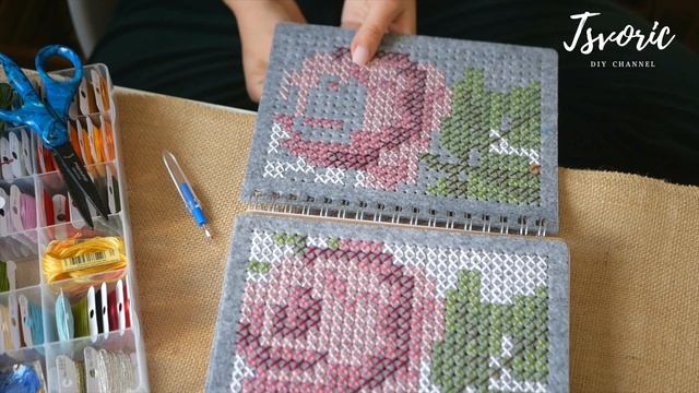 Блокнот с вышивкой крестом / DIY TSVORIC смотреть онлайн