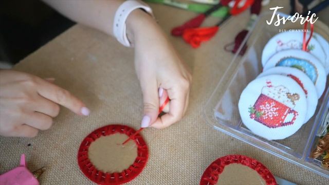 ПИНКИП вышитые ёлочные игрушки / DIY TSVORIC смотреть онлайн