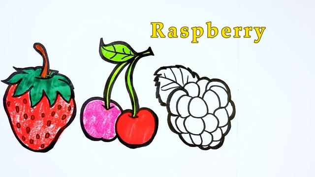 Мультик Раскраска Ягоды Учим Английский для Детей Learn Names of Berry for Kids смотреть онлайн