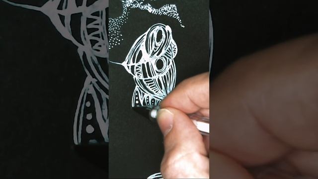 Рисование белой гелевой ручкой смотреть онлайн