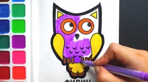 Раскраска для детей и малышей Утка. Мультик-Раскраска. Учим цвета. Простые рисунки II Раскрашка ТВ