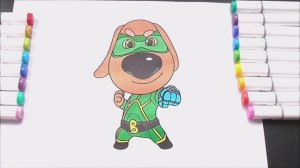 Говорящий Том Погоня Героев Рисуем Раскраски для Детей