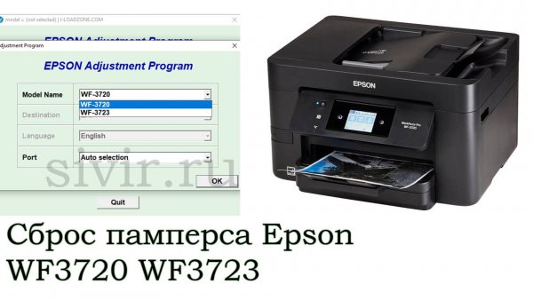 Epson WF 3720 3723 Adjustment Program Сброс Памперса