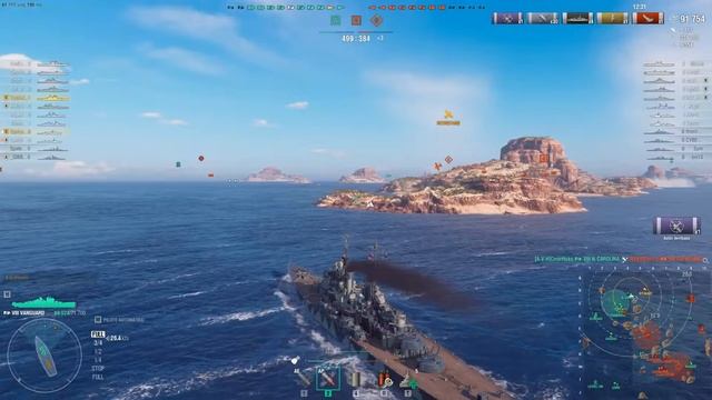 WOWS/ Battleship "Vanguard" / 191K DMG/ D-K Clan смотреть онлайн