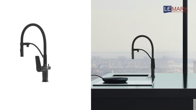 Смеситель для кухни с подключением к фильтру с питьевой водой LEMARK BRONX LM3761BL смотреть онлайн