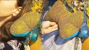 Сшила из остатков и не расстаюсь  / Как сшить подушку-косточку / Выкройка подушки-косточки