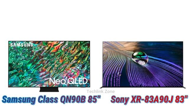 Samsung QN90B 85" vs Sony XR-A90J 83" Comparison смотреть онлайн