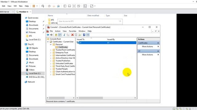 Encrypting File System (EFS) | EFS | Windows Server 2019 смотреть онлайн