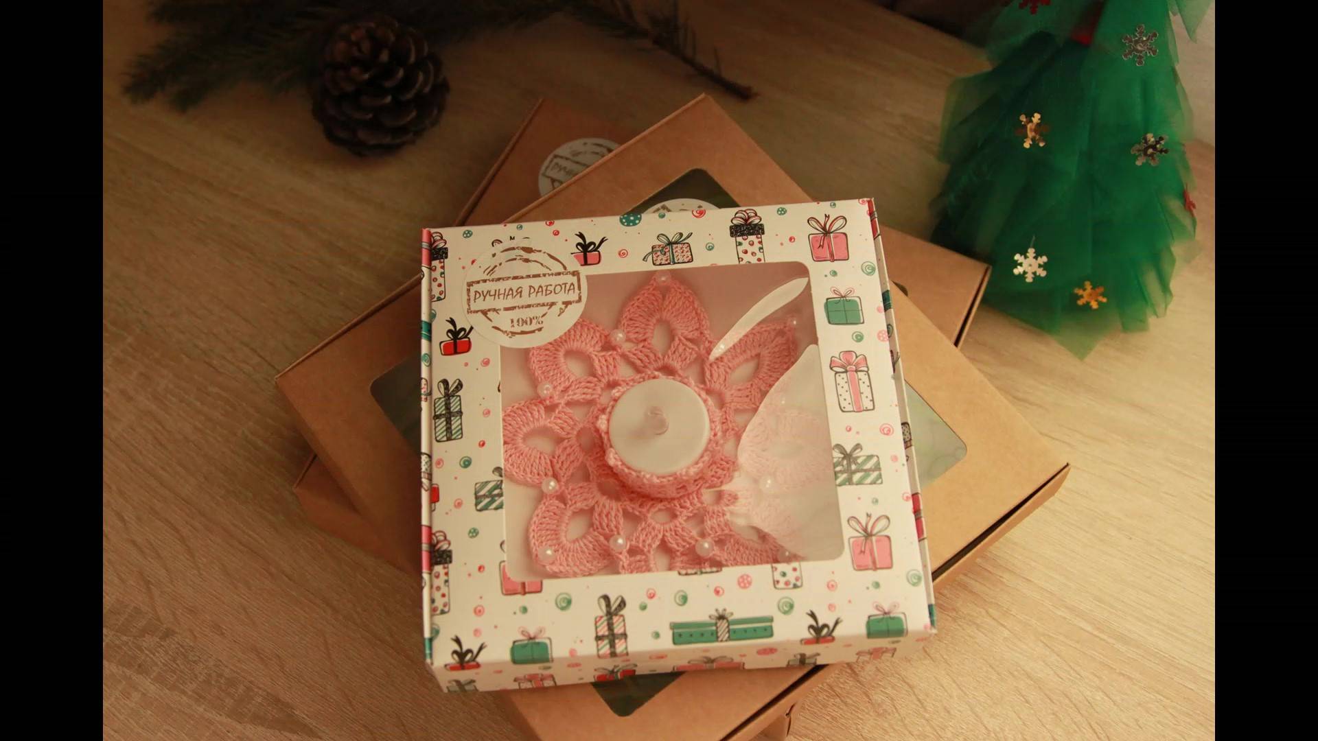 Свеча на снежинке . Подробный МК . смотреть онлайн