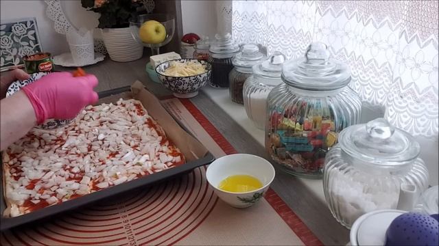 Пирог Пицца со свежим луком! смотреть онлайн