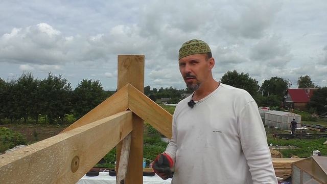 Строим птичник - стропила и огород :)