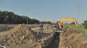 Дренаж. Мини экскаватор.