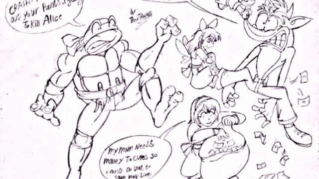 Touhou poor Alice Vs TMNT and crash bandicoot смотреть онлайн