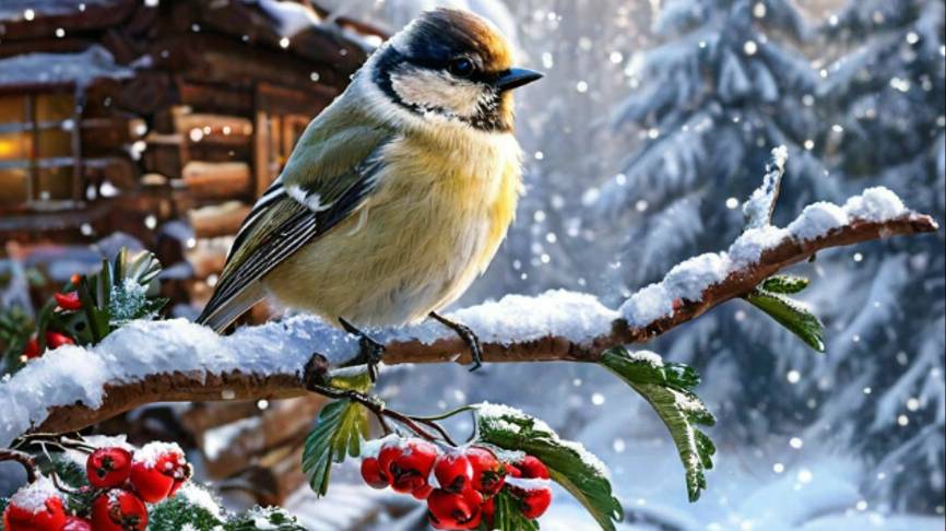 Пожелание друзьям - Доброе зимнее утро с теплом и радостью