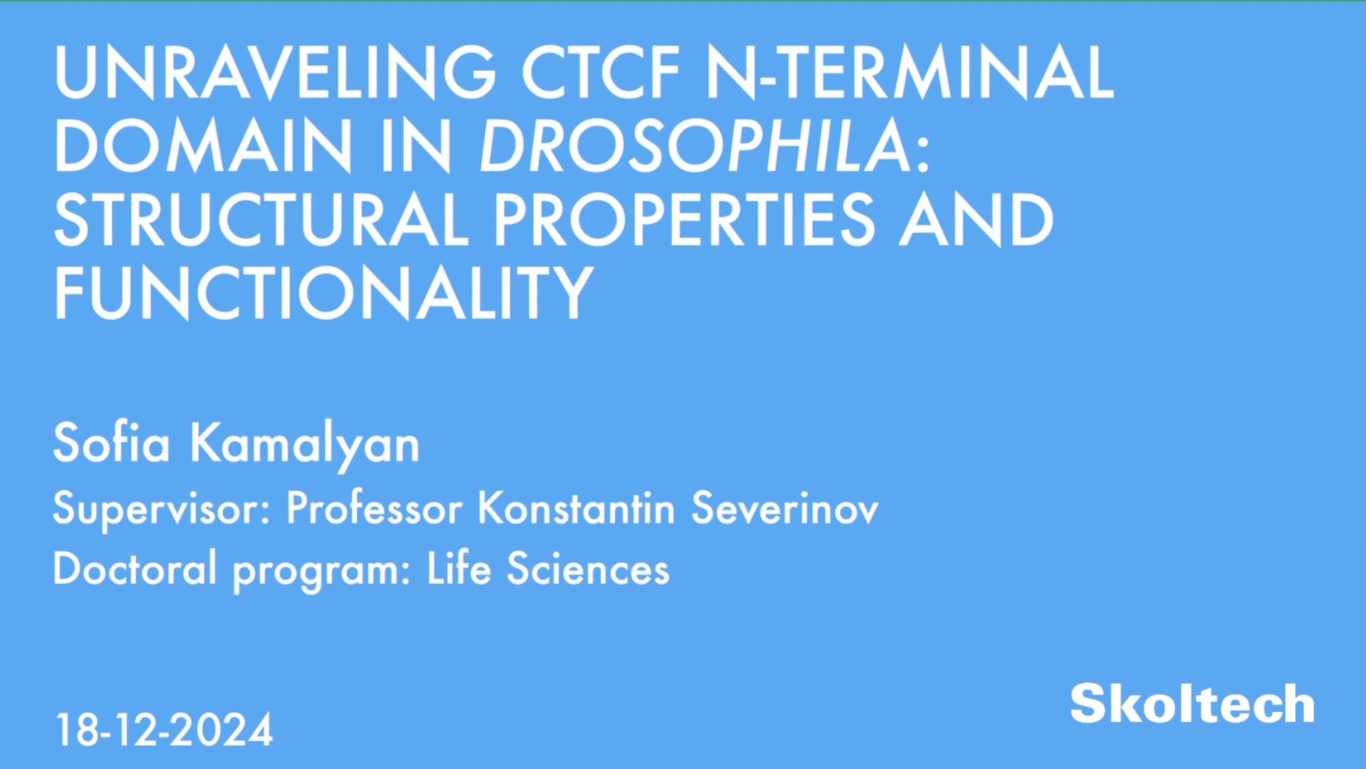 PhD Thesis Defense. Sofia Kamalyan