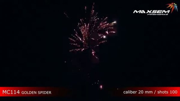 MC114 Золотой паук / GOLDEN SPIDER салют Maxsem Fireworks NEW