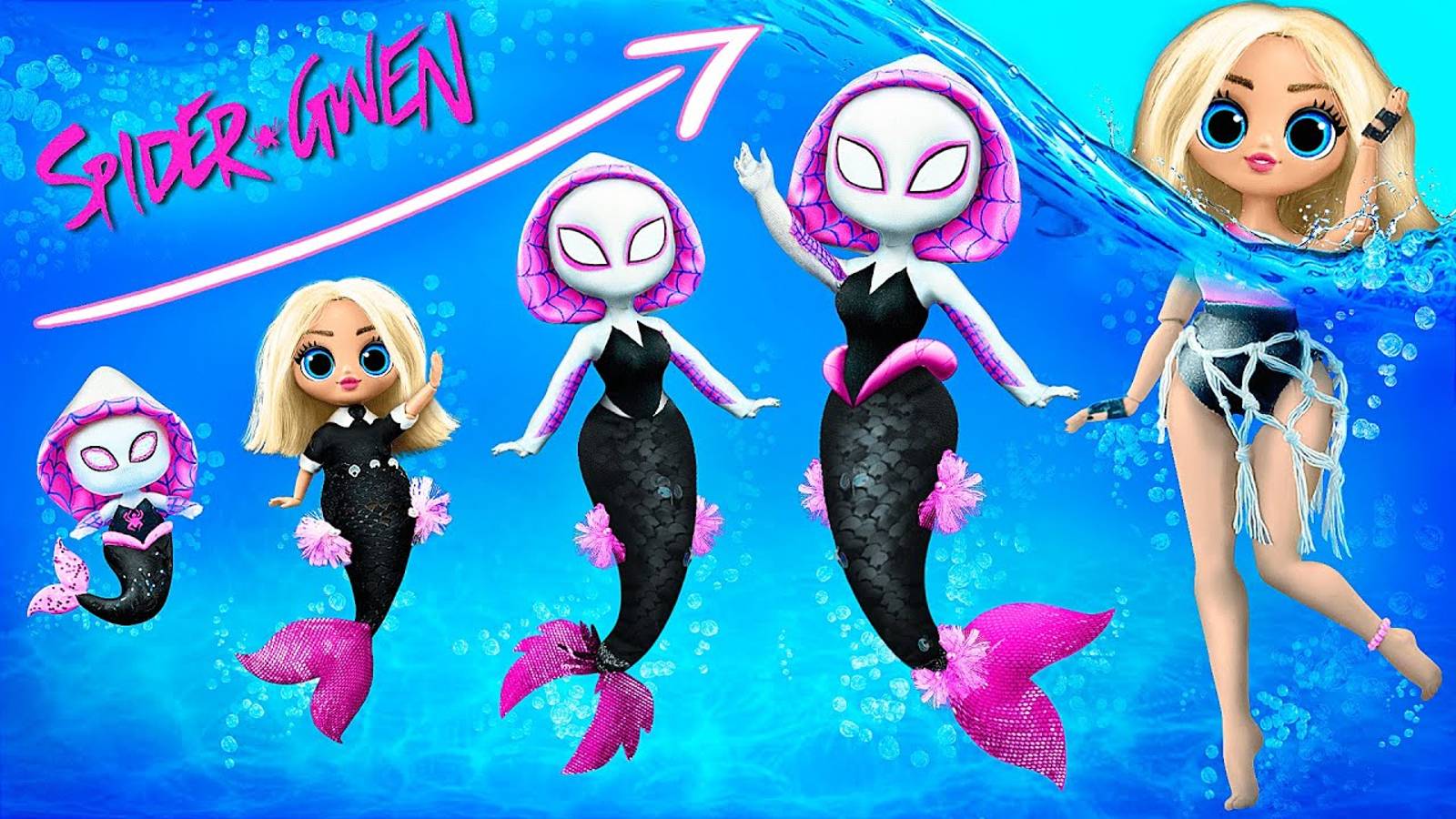 Русалочка Гвен растёт! 31 идея для ЛОЛ Сюрприз ОМГ смотреть онлайн