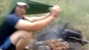 Шашлык под дождём