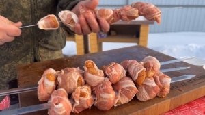 Самый СОЧНЫЙ Шашлык из КУРИНОЙ ГРУДКИ на мангале. ENG SUB