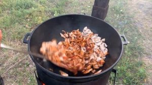 Вкуснейший Бефстроганов в казане на костре. Рецепт Ранчо у Санчо