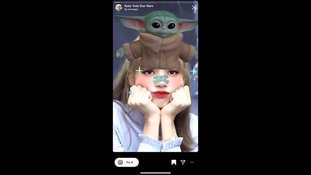 How to get the Baby Yoda Star Wars filter on Instagram смотреть онлайн