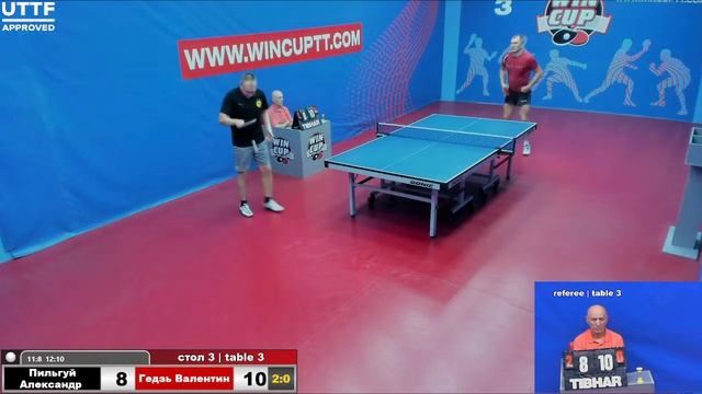 Пильгуй Александр 3-2 Гедзь Валентин Турнир Восток 5 WINCUP 5.09.21 ПрямаяТрансляция Зал 3 смотреть онлайн