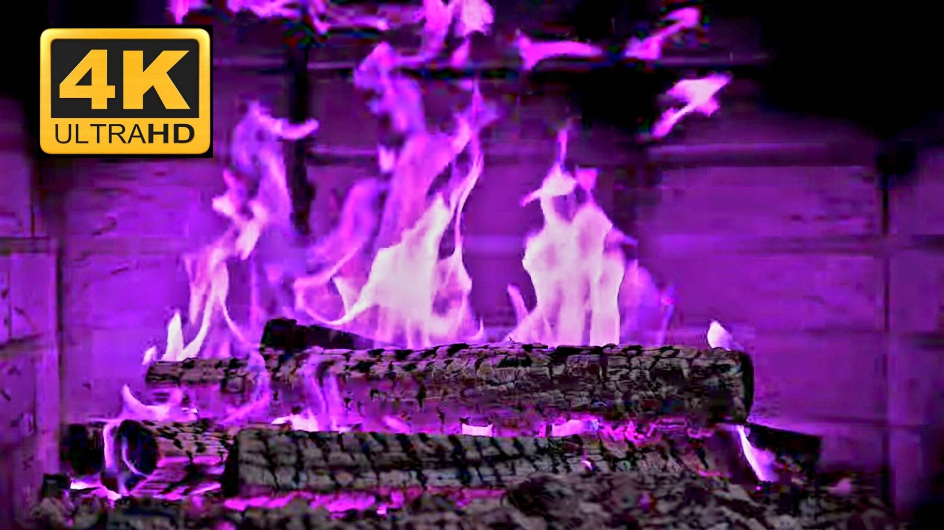 КАМИН 4К 🔥 FIREPLACE 4K | Волшебный ФИОЛЕТОВЫЙ Расслабляющий камин | ЗВУКИ ДЛЯ СНА | Треск огня смотреть онлайн