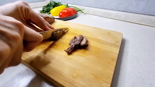 Красочный САЛАТ на НОВЫЙ ГОД. Салат с мясом. SALAD. ENG SUB. смотреть онлайн