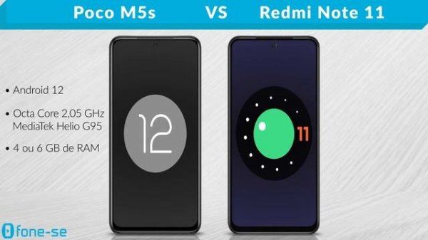 Poco M5s vs Redmi Note 11 (Comparativo)