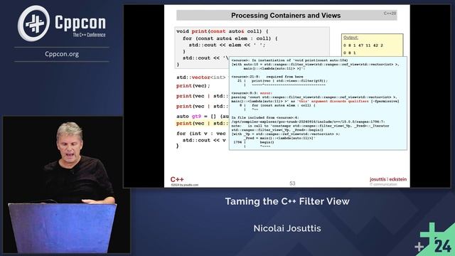 Guide to the C++ Filter View in C++ Programming - Nicolai Josuttis - CppCon 2024 смотреть онлайн