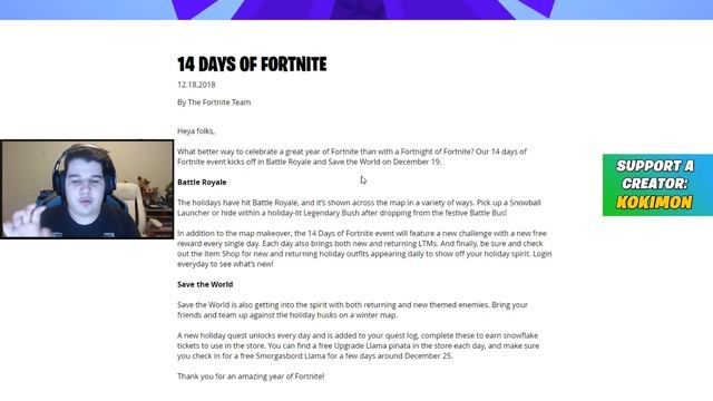 НОВИЯТ КОЛЕДЕН ЕВЕНТ 14 DAYS OF FORTNITE (FORTNITE BATTLE ROYALE NEWS) смотреть онлайн