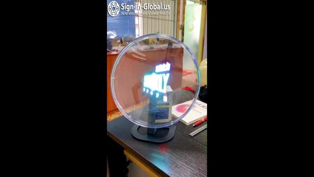3D 12.6in Desktop LED WiFi Holographic Projector Display Fan Hologram Player Advertising смотреть онлайн