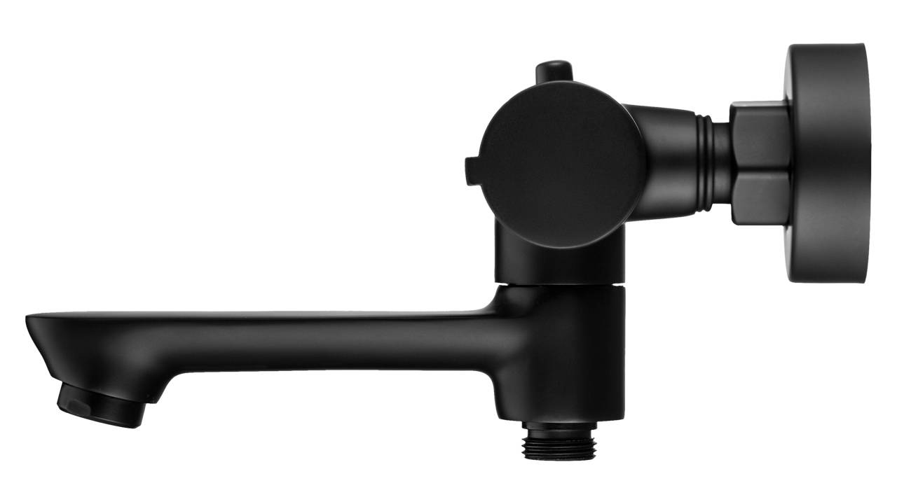 Распаковка черного термостатического смесителя для ванны Swedbe Mercury 9045B смотреть онлайн