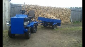 самодельный мини трактор переломка